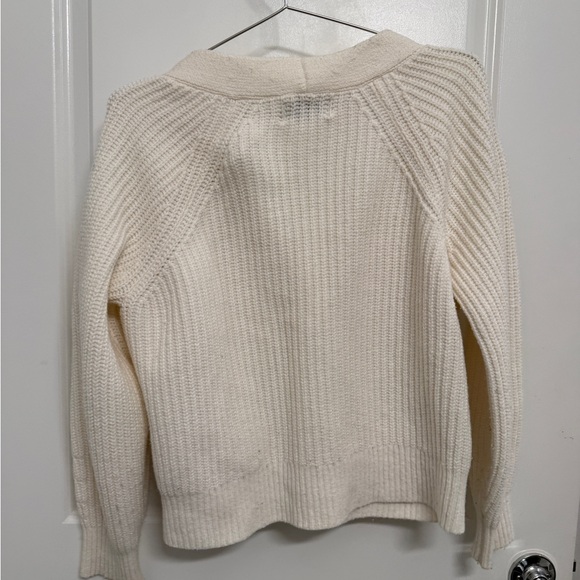 Cream Ribbed Cardigan - Picture 3 of 3